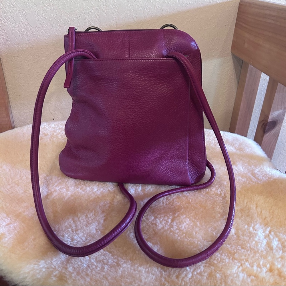 Clarks Red Leather Convertible Handbag/Backpack